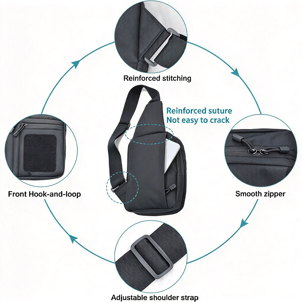 Taktiksel Omuz Çantası, Gizli  - Edc Concealed Carry Sling Bag incelemesi ve fiyatı